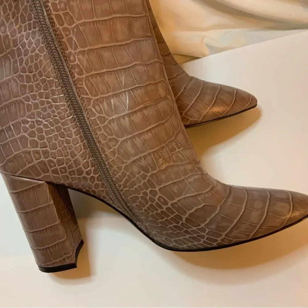 Bruno Premi snake embossed leather upper Women's Shoes Ankle Boots Size 38 / 8